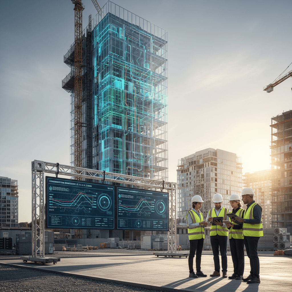 Featured image for Jumeaux numériques : moteur de l’IA dans le BTP