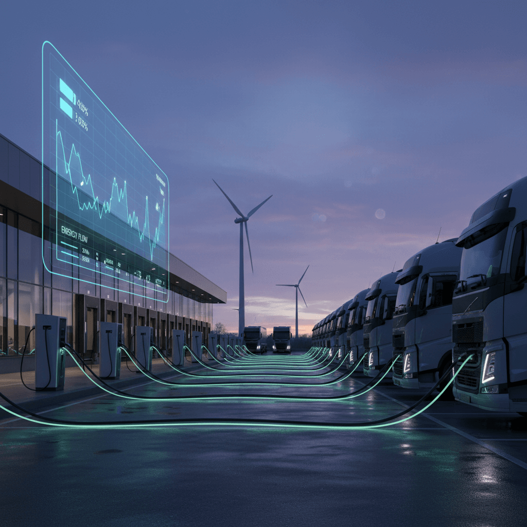 Featured image for Laadgedrag e-trucks: data, AI en uw laadplein