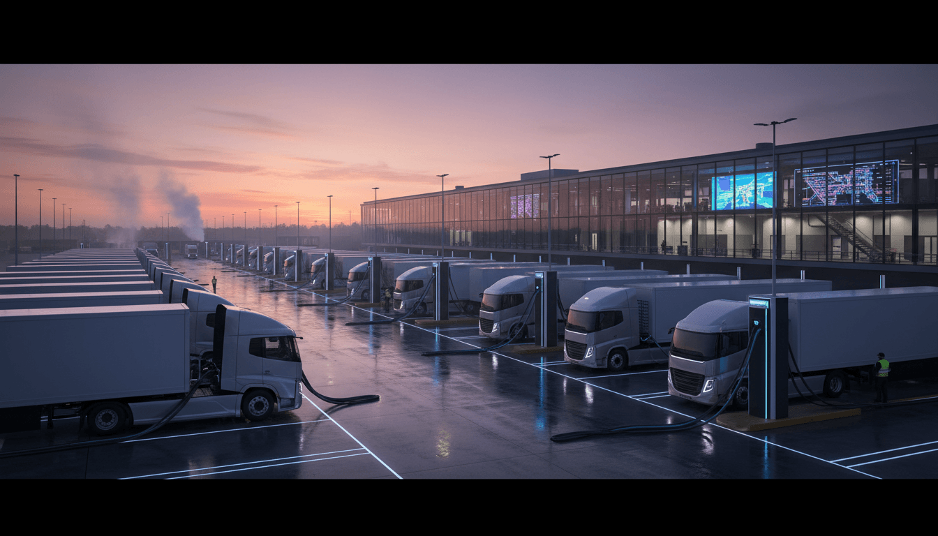 Featured image for 电动重卡充电站扩容到日充200辆:AI如何把车队跑顺