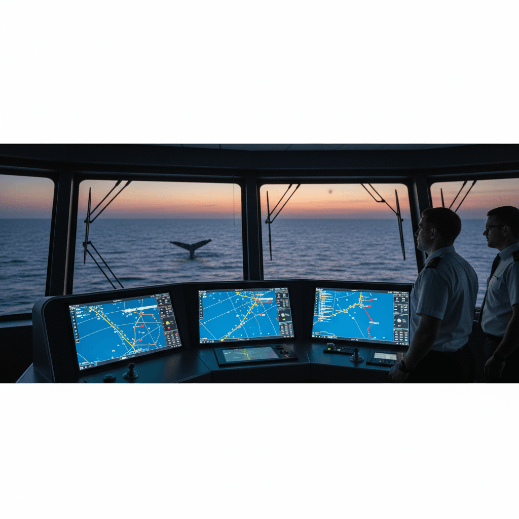 Featured image for AI i broen: Navigation, hvaler og sikker grøn sejlads