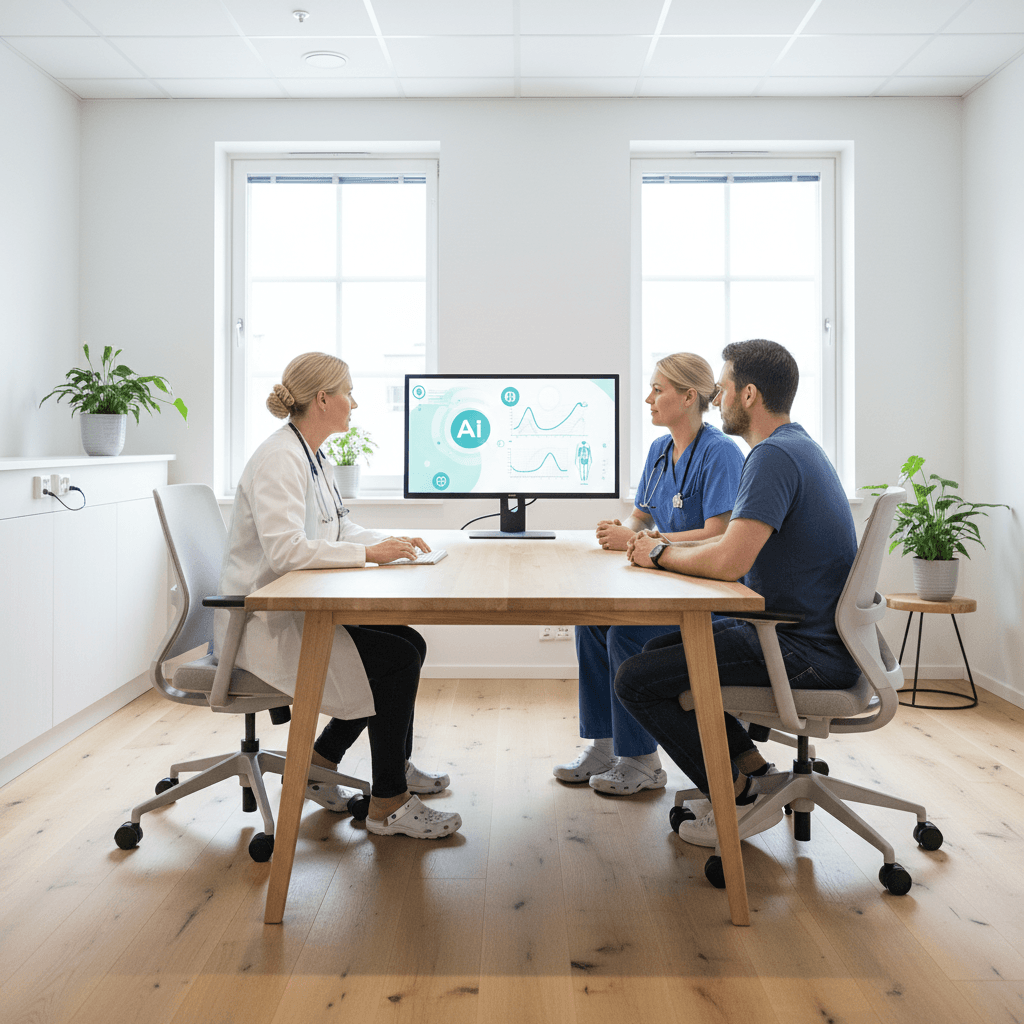 Featured image for NĂ€r Doktor AI möter vĂ„rdcentralen â hot eller hjĂ€lp?