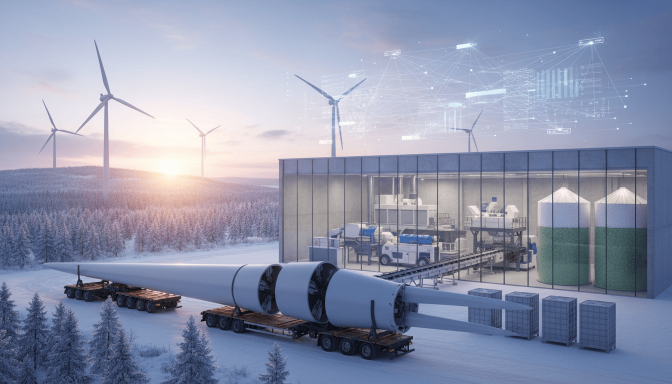 Featured image for Ă
tervinning av vindkraftblad som stÀrker plast