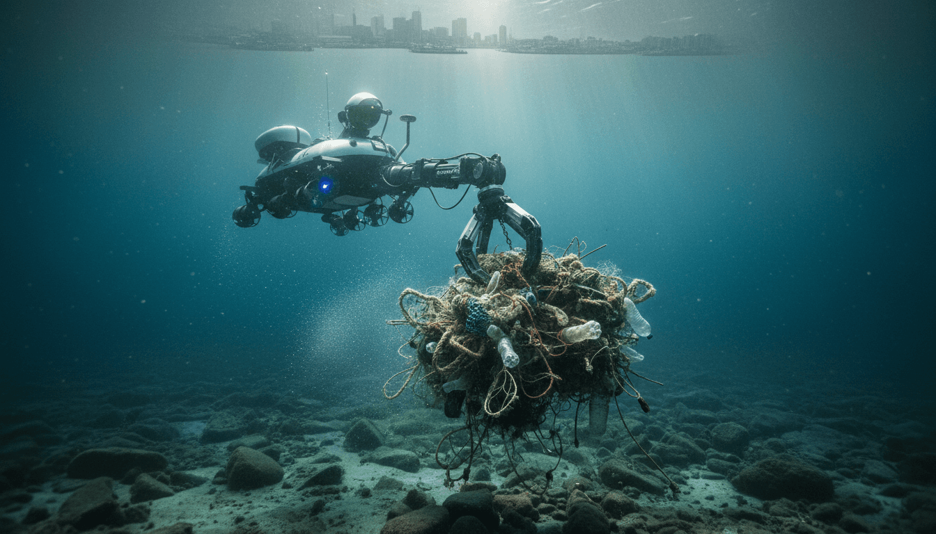 Featured image for AI Underwater Robots That Grab Seafloor Trash
