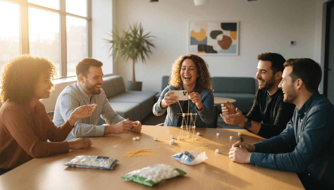 Featured image for 7 Team Building Games That Double as Social Content