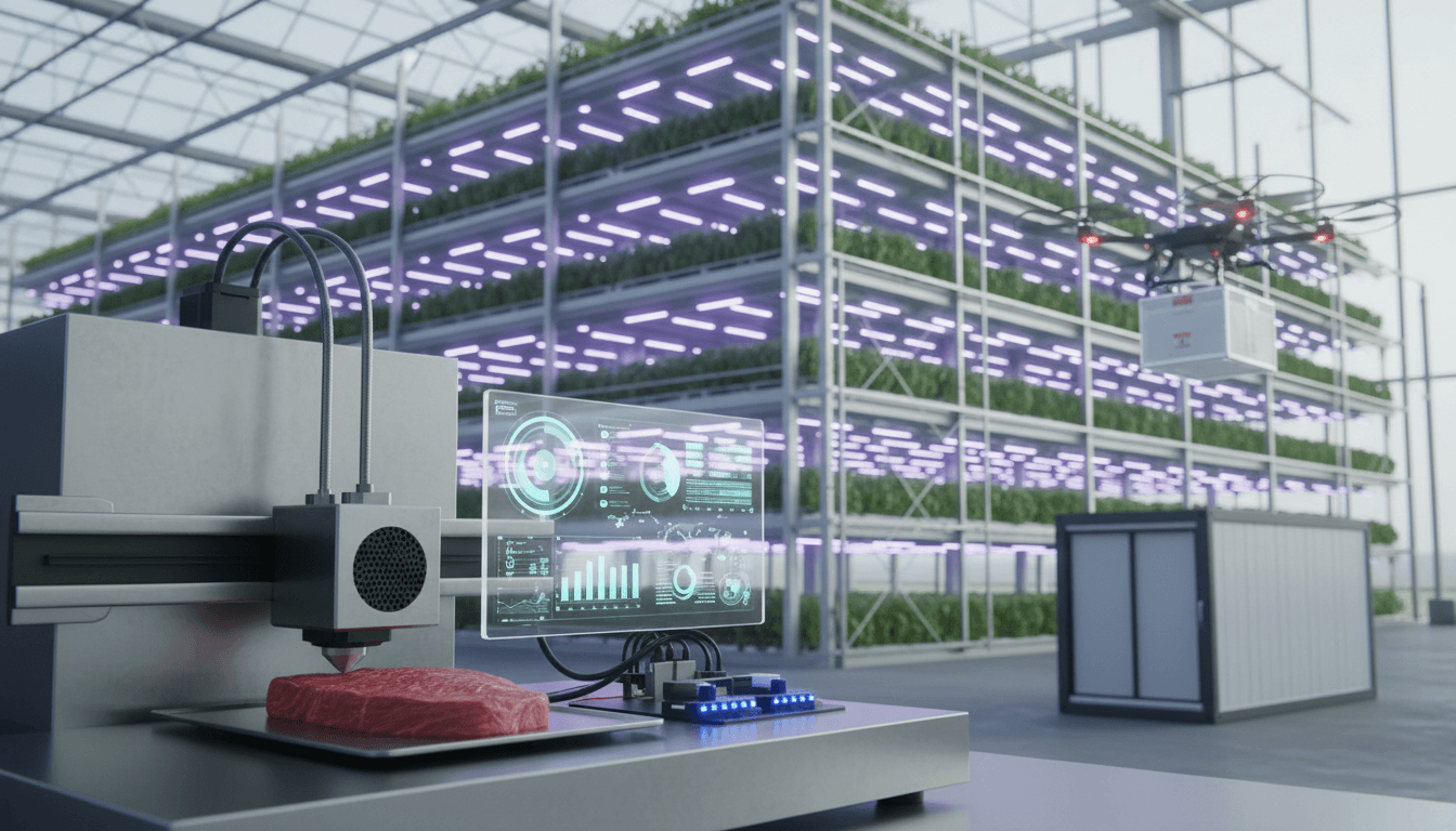 Featured image for IA, viande imprimée 3D et drones : du champ à l’assiette