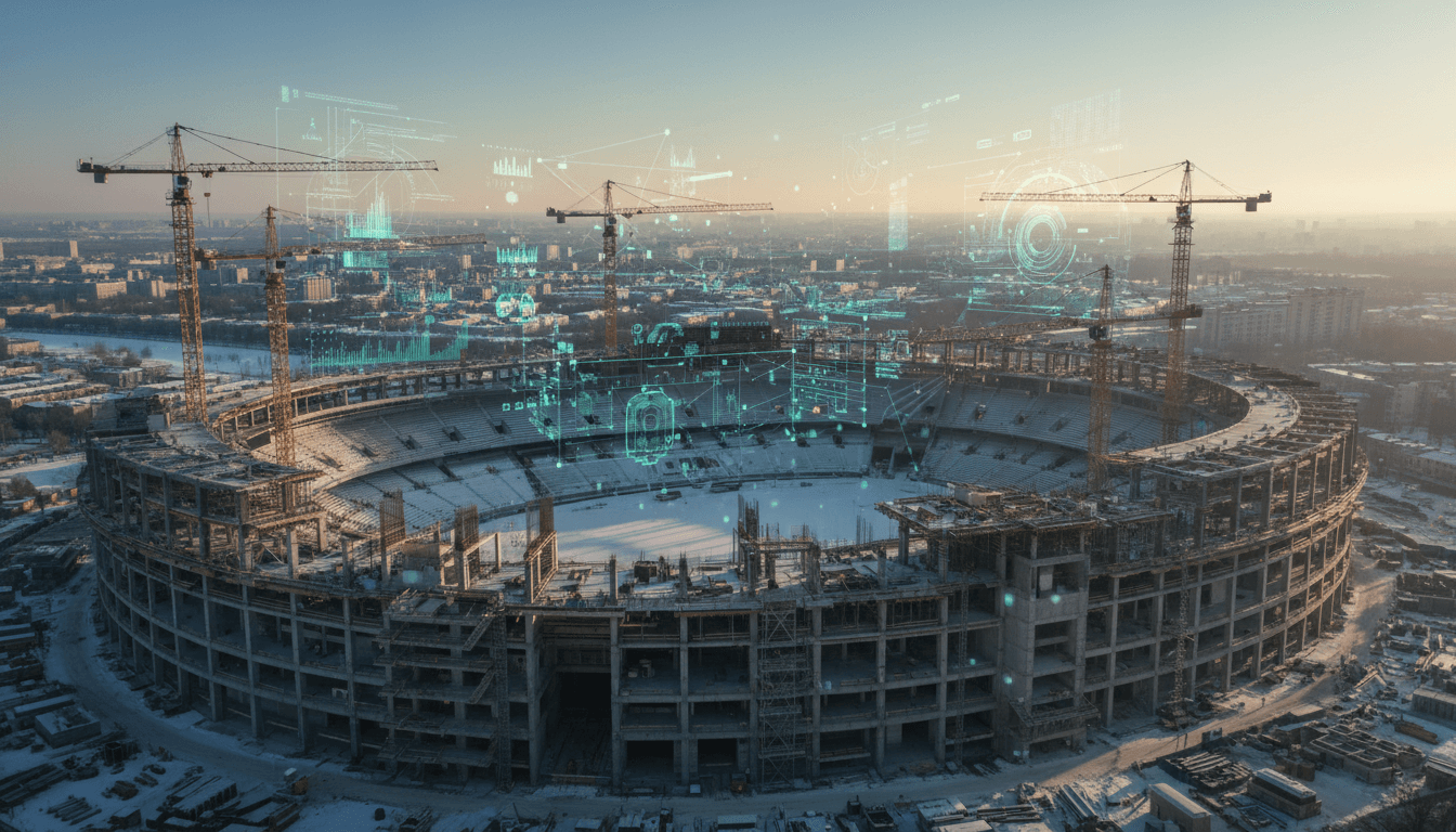 Featured image for الذكاء الاصطناعي وتأمين مشاريع الملاعب العملاقة بذكاء