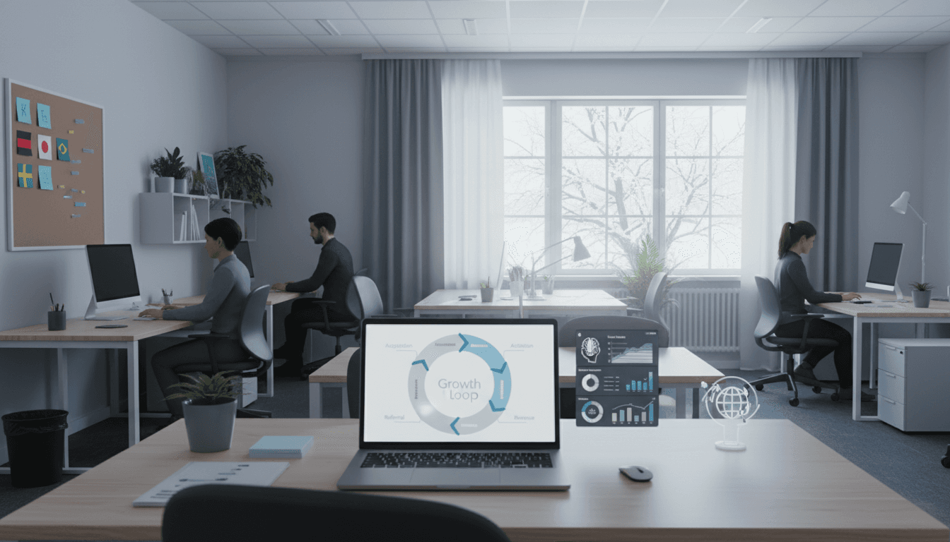 Featured image for AI loop marketing B2B SaaS-ile: kasv ilma lehtrita