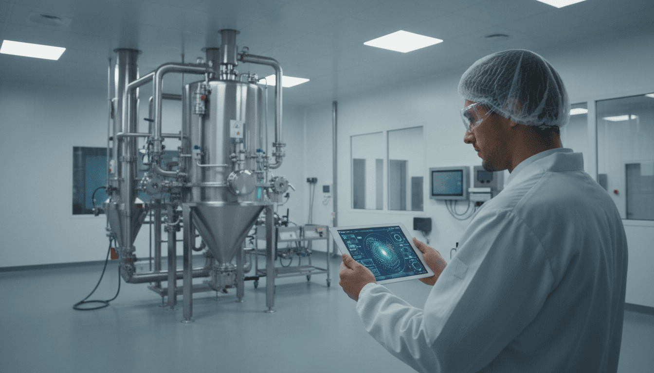 Featured image for IA e gêmeos digitais na secagem por spray farmacêutica