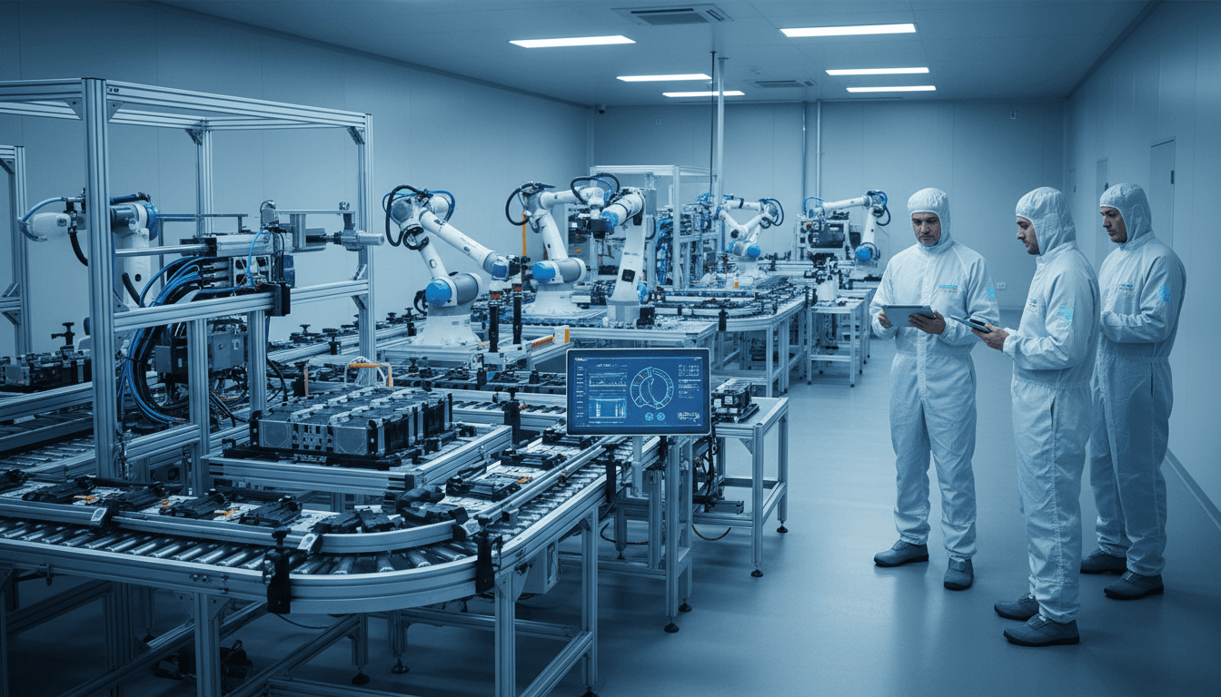 Featured image for IA e automação modular na produção de baterias EV