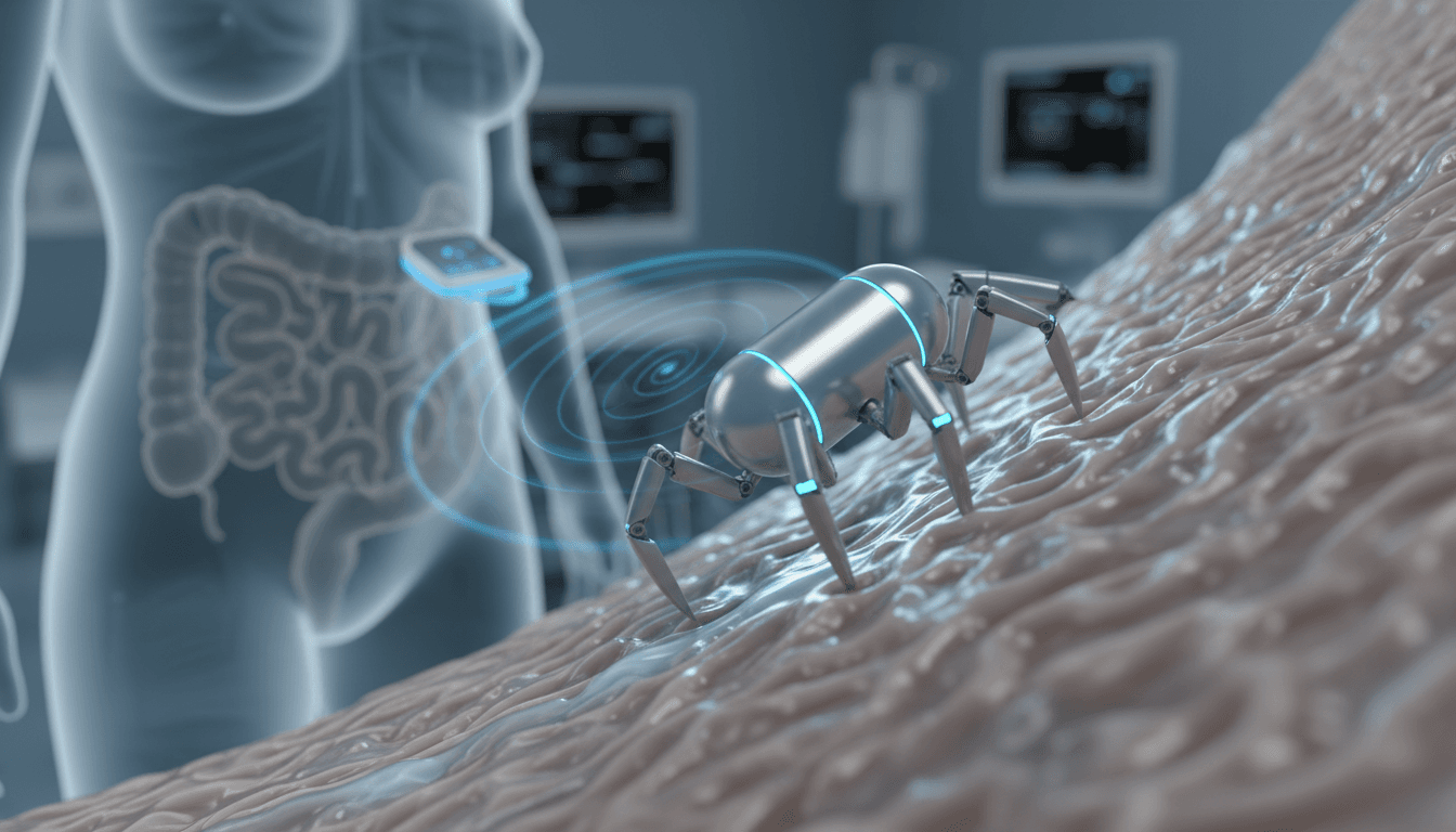 Featured image for Pill-Sized Microbots for Safer Gut Cancer Screening
