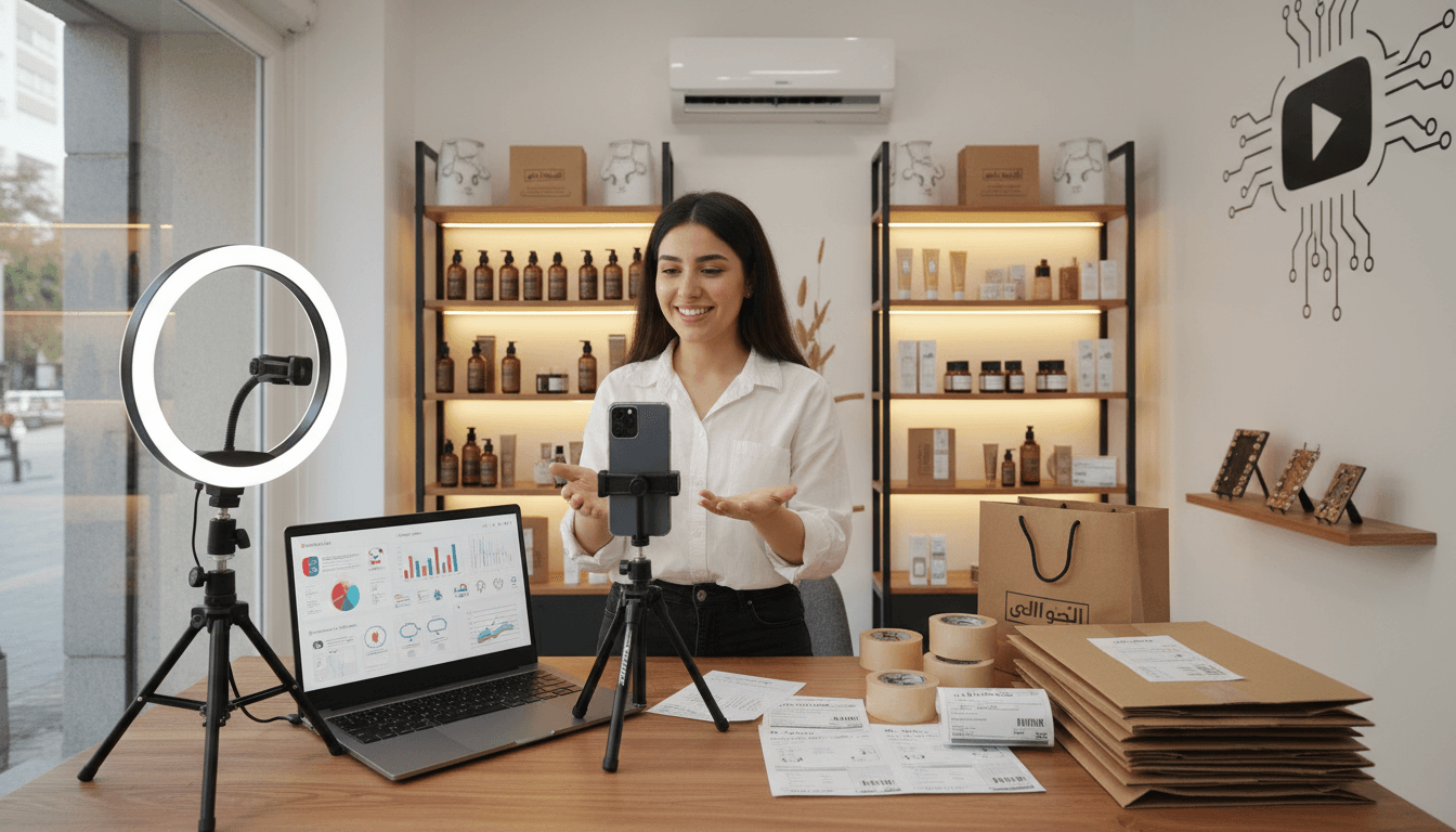 Featured image for قيادة فكرية بالفيديو: وصفة يوتيوب + ذكاء اصطناعي للتجارة الاجتماعية