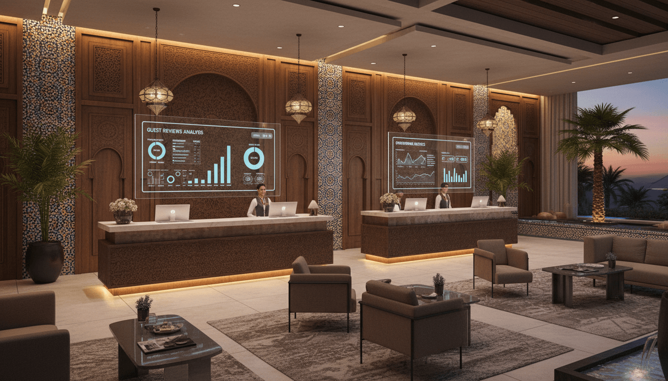 Featured image for تحليلات الذكاء الاصطناعي لرفع جودة الفنادق في المغرب