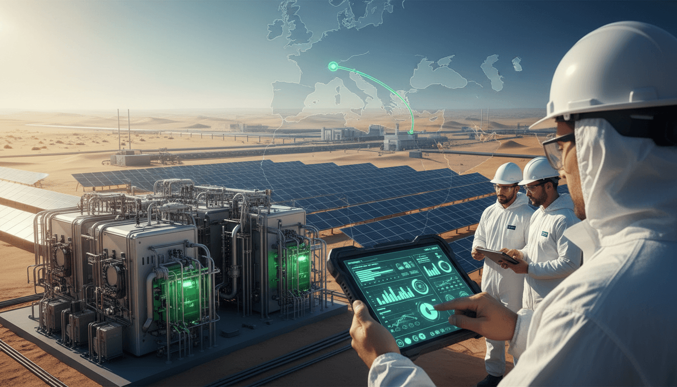 Featured image for HydrogĂšne vert : lâIA au cĆur du corridor AlgĂ©rieâEurope