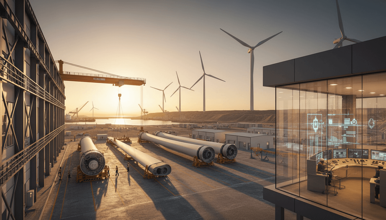 Featured image for مصنع توربينات الدقم: ذكاء اصطناعي يسرّع طاقة الرياح